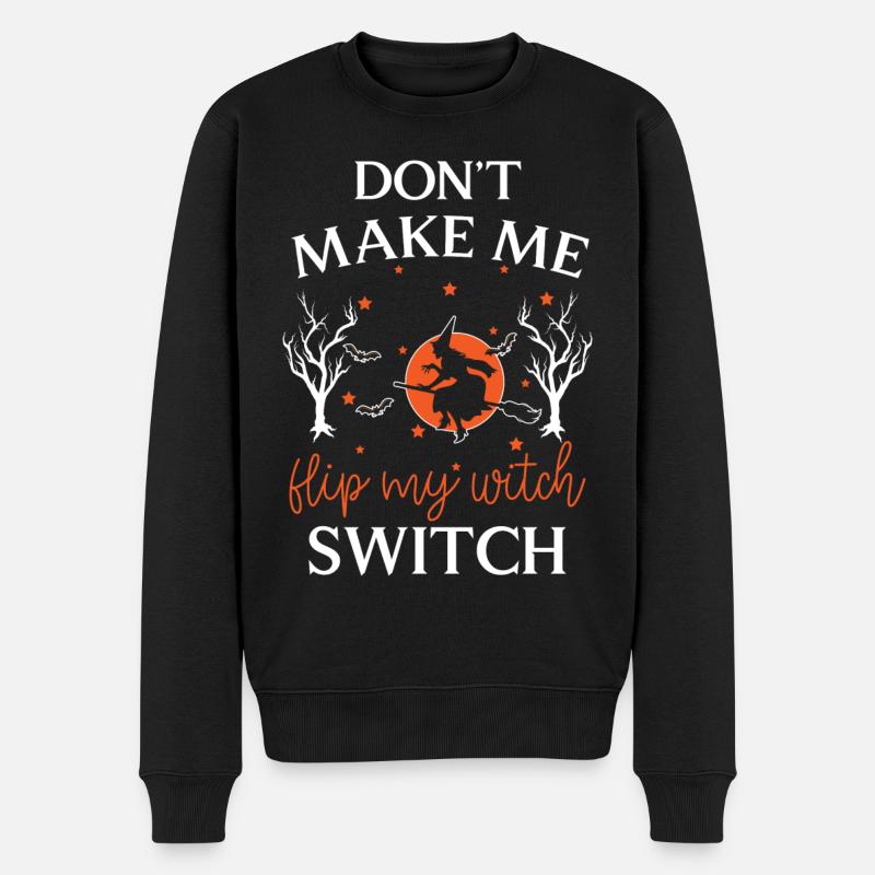 Witchcraft Broom Walpurgis Night - Men's Premium Organic Jumper - black