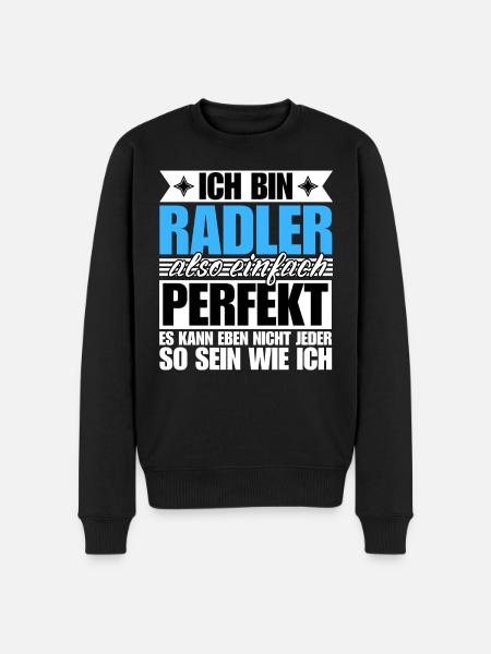Perfekter Radler - Männer Premium Bio Pullover - Schwarz