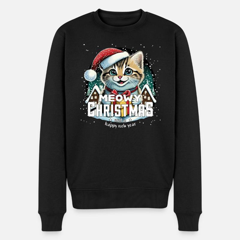 Chat de Noël - Miaouss, Noël - Pull Premium bio Homme - noir