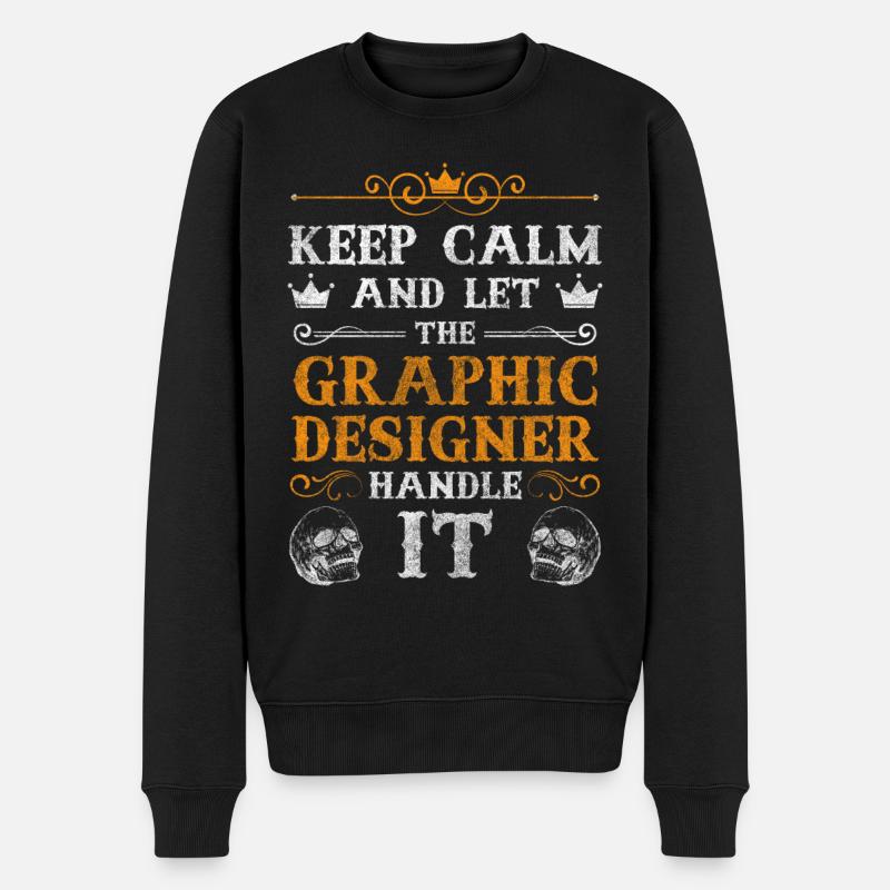Kunst Grafik - Männer Premium Bio Pullover - Schwarz