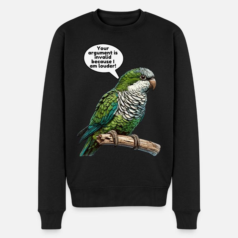 Quäker Papagei Mönch Sittich - Männer Premium Bio Pullover - Schwarz