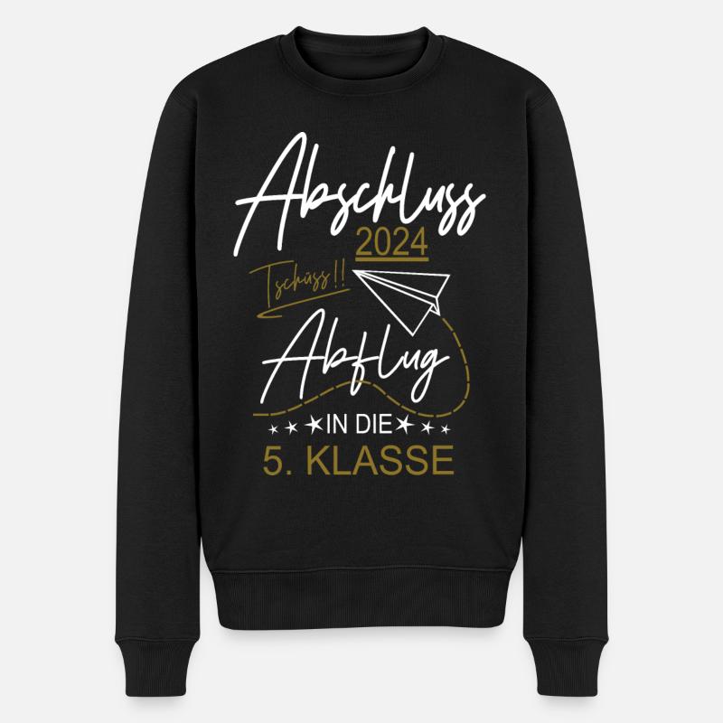 Abschluss 2024 Grundschule - Männer Premium Bio Pullover - Schwarz