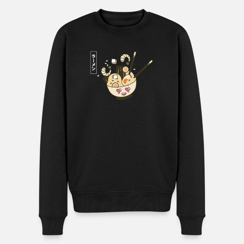 Anime Ramen | Kawaii Japan - Männer Premium Bio Pullover - Schwarz