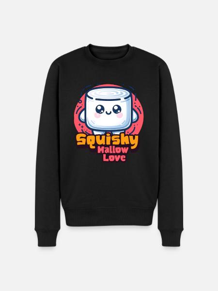 Sweet Marshmallow Squishy Mallow Love - Men's Premium Organic Jumper - black