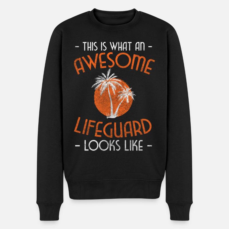 Nageur Métier Eau - Pull Premium bio Homme - noir