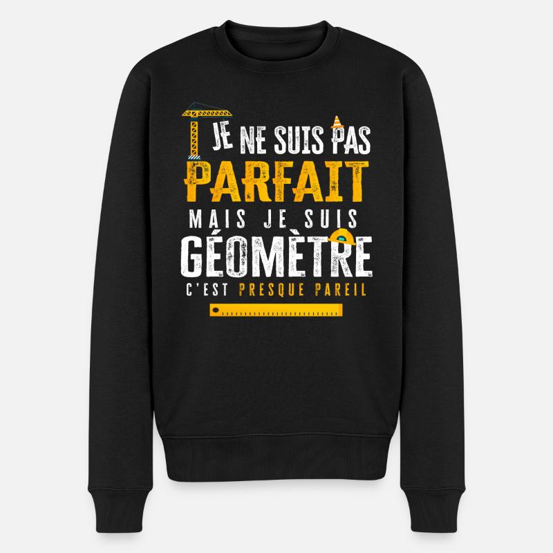 Géomètre humour cadeau drôle - Pull Premium bio Homme - noir