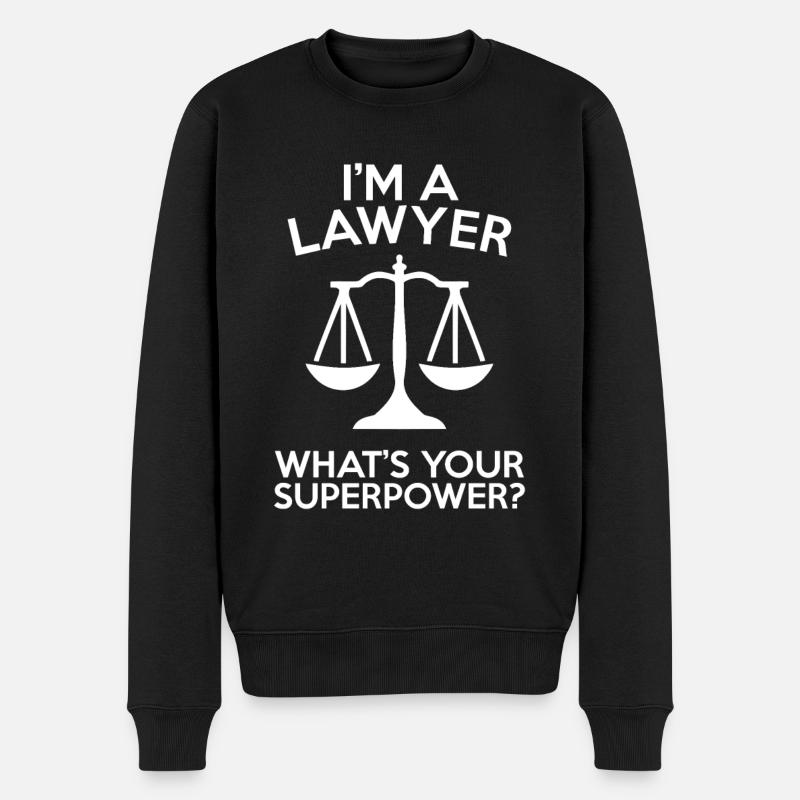 Rechtsanwalt - Männer Premium Bio Pullover - Schwarz
