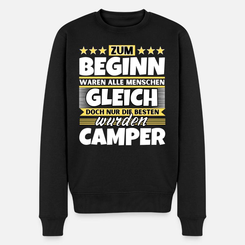 Zum Beginn gleich die besten wurden Camper - Männer Premium Bio Pullover - Schwarz