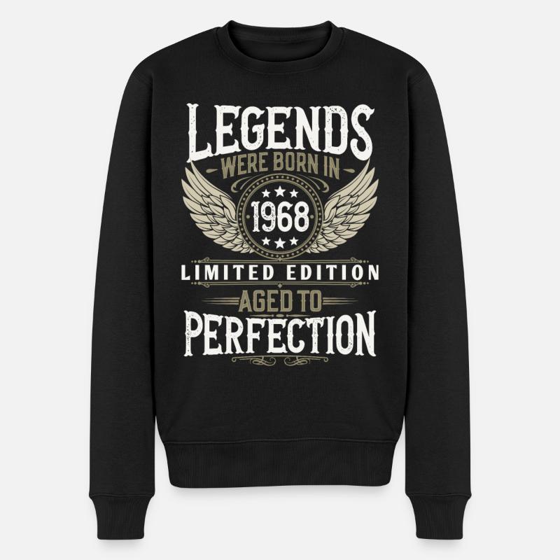 Né 1968 légendes anniversaire cadeau - Pull Premium bio Homme - noir