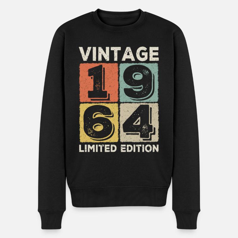 Jahrgang 1964 - Männer Premium Bio Pullover - Schwarz