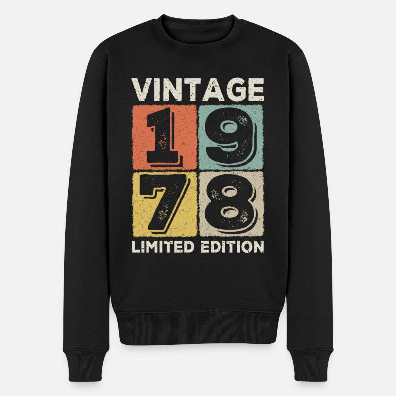 Jahrgang 1978 - Männer Premium Bio Pullover - Schwarz