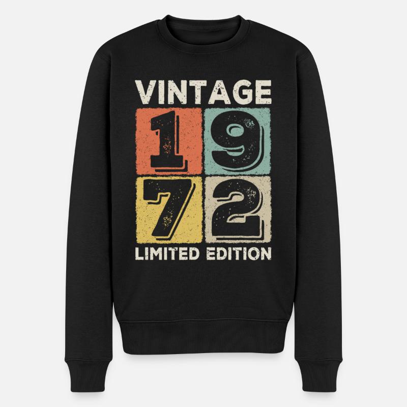 vintage 1972 - Pull Premium bio Homme - noir