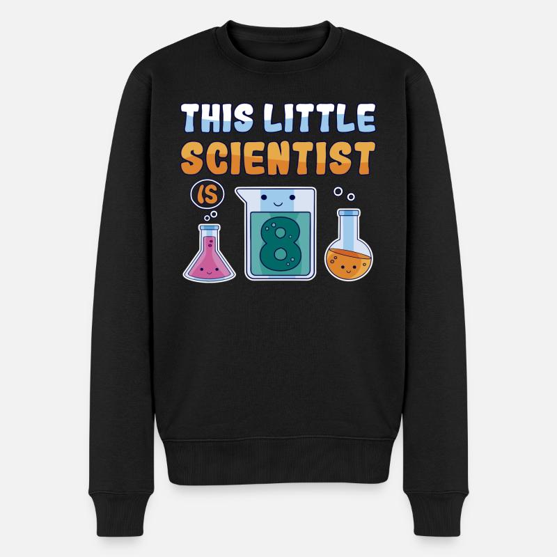 8e anniversaire de Little Researcher Enfants de 8 ans - Pull Premium bio Homme - noir