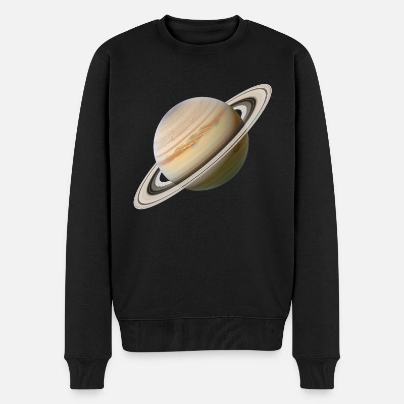 Saturne - Pull Premium bio Homme - noir