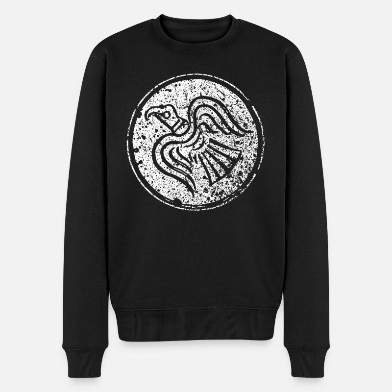 ODINS RABEN - Männer Premium Bio Pullover - Schwarz