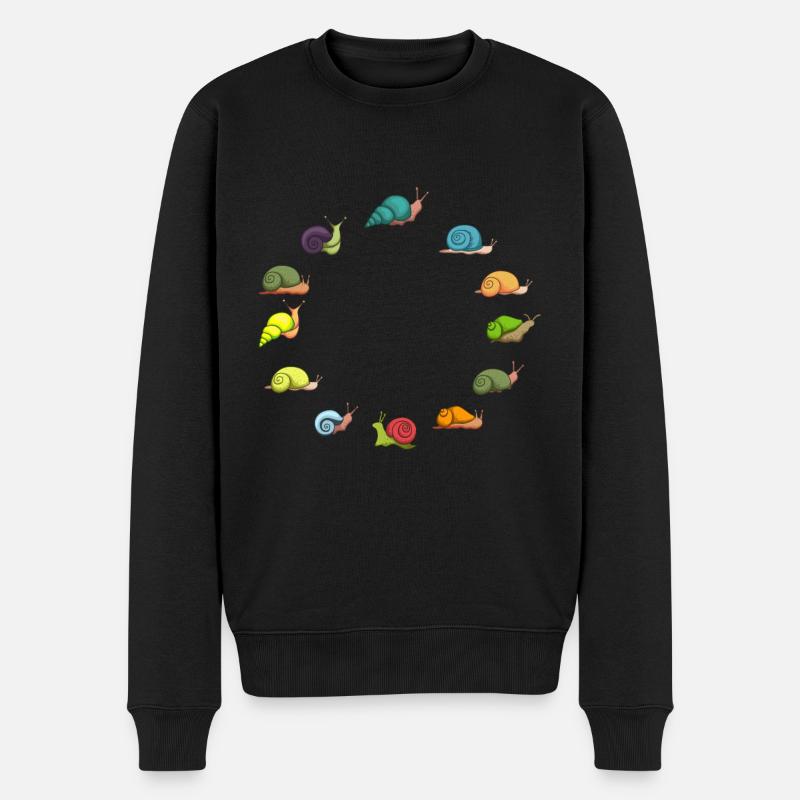 Escargots escargot coquille escargot jardin - Pull Premium bio Homme - noir