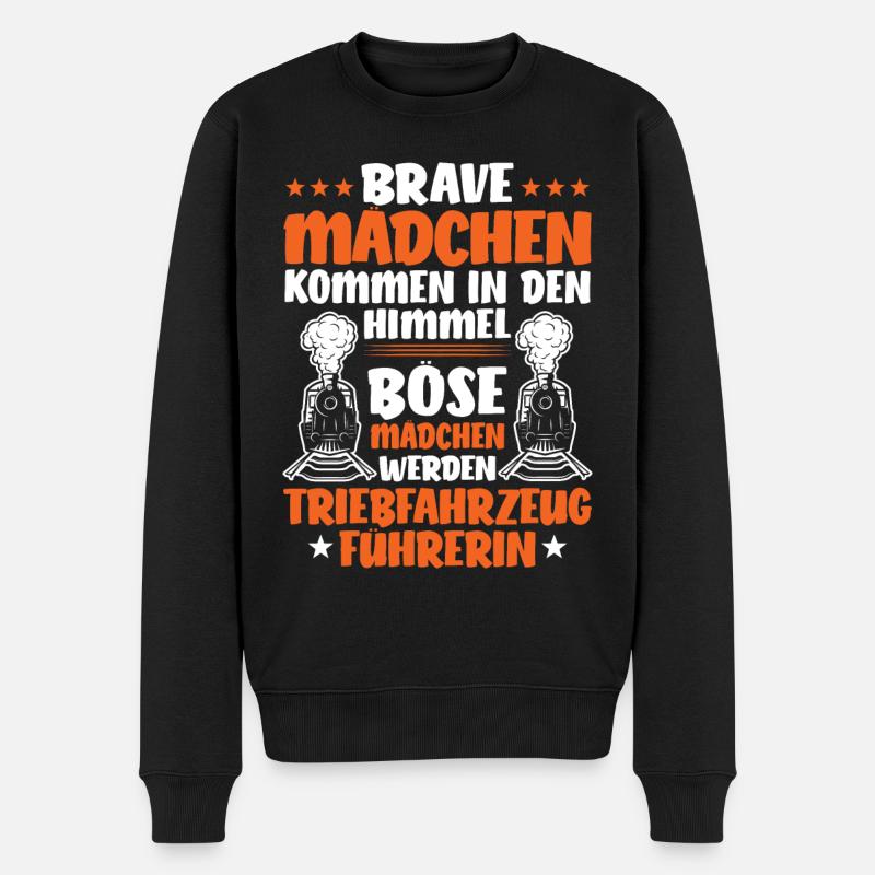 Triebfahrzeugführer Lokführer Lokomotivführer - Männer Premium Bio Pullover - Schwarz