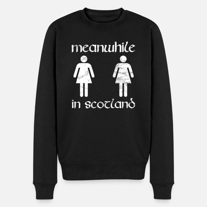 Schottisches Toilettenschild Schottland Kilt Rock - Männer Premium Bio Pullover - Schwarz