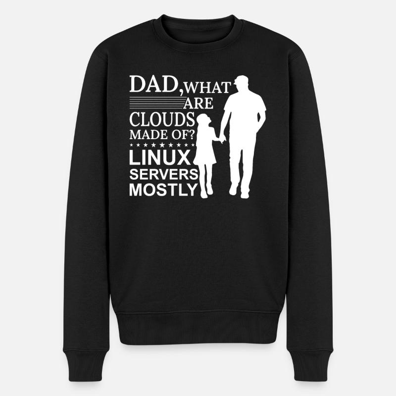 Cloud Computing Informatik Tech - Männer Premium Bio Pullover - Schwarz