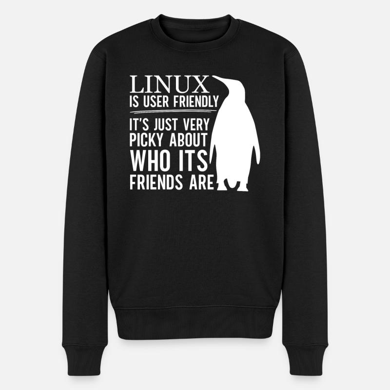Linux Is User Friendly - Cloud Computing Engineer - Männer Premium Bio Pullover - Schwarz