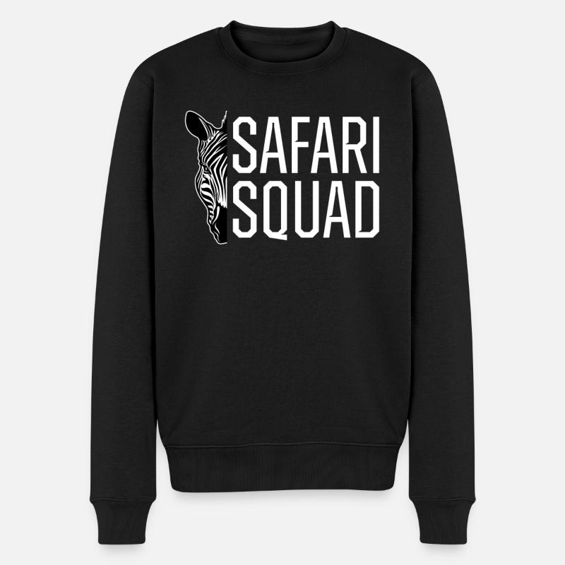 Safari Squad - African Safari Adventures - Männer Premium Bio Pullover - Schwarz