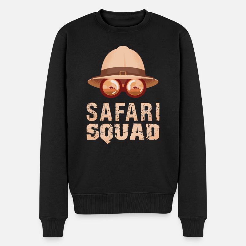 Safari-Modus - African Safari Adventures - Männer Premium Bio Pullover - Schwarz