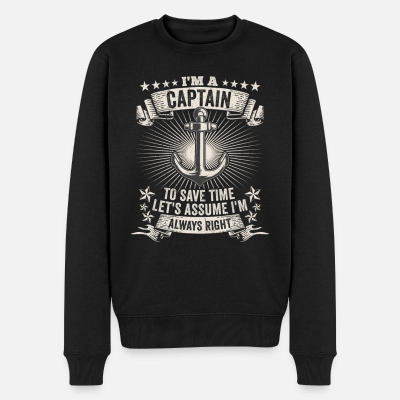 Schlepper Schleppboot Tug Life - Männer Premium Bio Pullover - Schwarz