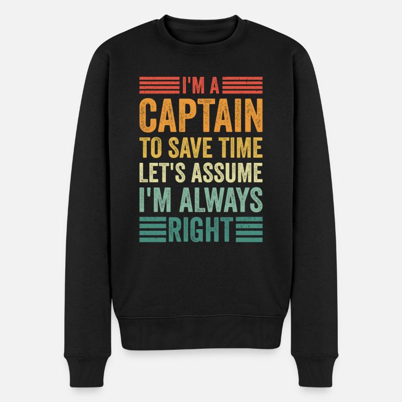 Schlepper Schleppboot Tug Life - Männer Premium Bio Pullover - Schwarz