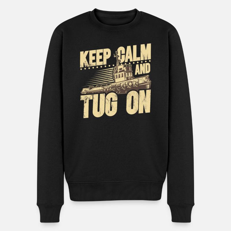 Schlepper Schleppboot Tug Life - Men's Premium Organic Jumper - black
