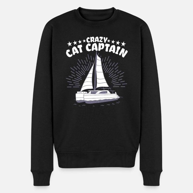 Catamaran Capitaine Voilier - Pull Premium bio Homme - noir