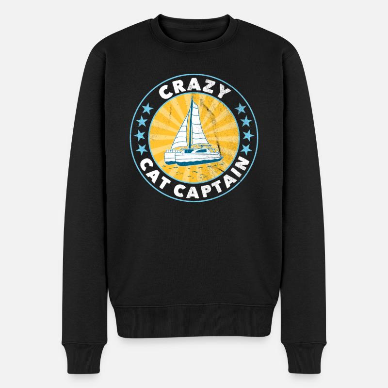Catamaran Capitaine Voilier - Pull Premium bio Homme - noir