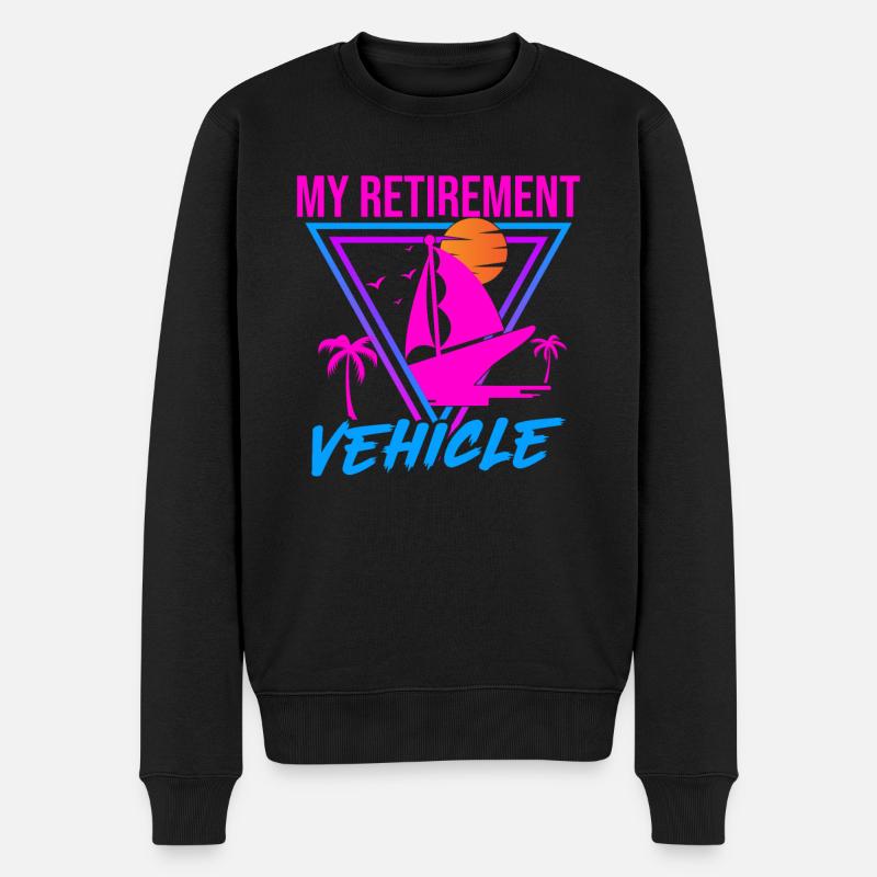 Ruhestandsfahrzeug Segler Segelboot - Männer Premium Bio Pullover - Schwarz