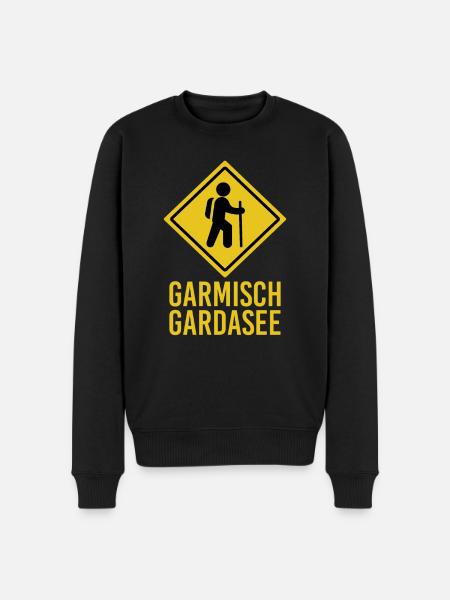 Alpenüberquerung Garmisch Gardasee - Männer Premium Bio Pullover - Schwarz