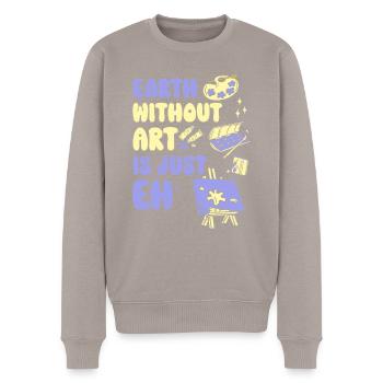 Kunstlehrer Lustiger Spruch Kunstkurs Kunstklasse - Männer Premium Bio Pullover - Taupe - Vorne - Nico (187cm)