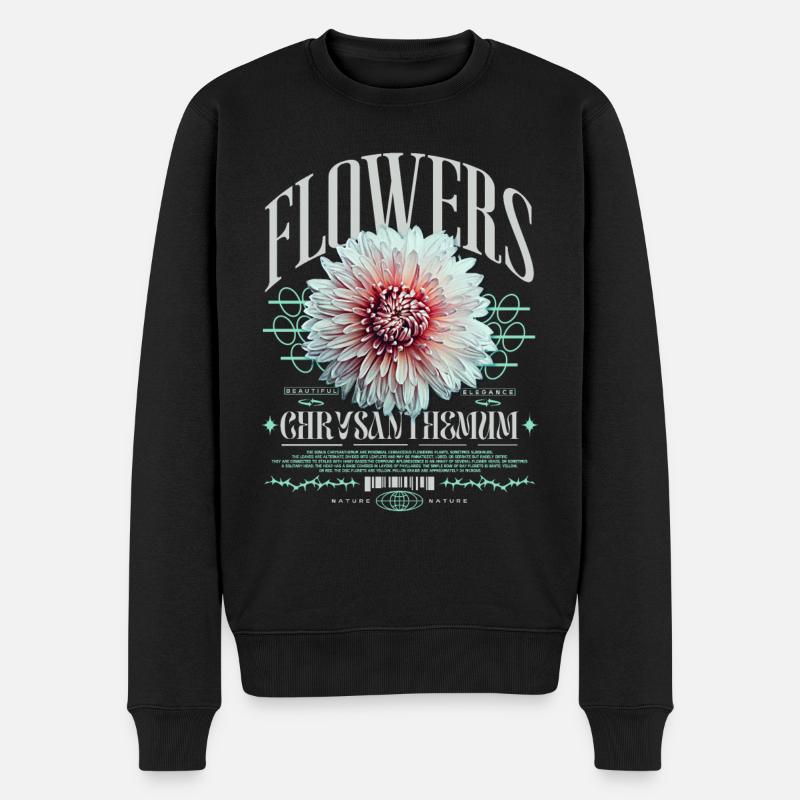 Chrysanthème Chrysanthèmes - Pull Premium bio Homme - noir