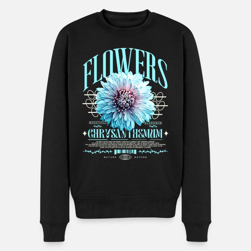 Chrysanthème Chrysanthèmes - Pull Premium bio Homme - noir