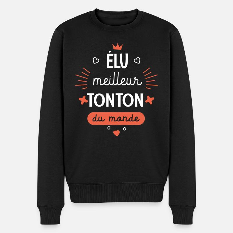 Meilleur Tonton du monde Cadeau oncle - Pull Premium bio Homme - noir