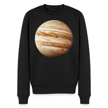 Jupiter - Men's Premium Organic Jumper - black - Front - Nico (187cm)