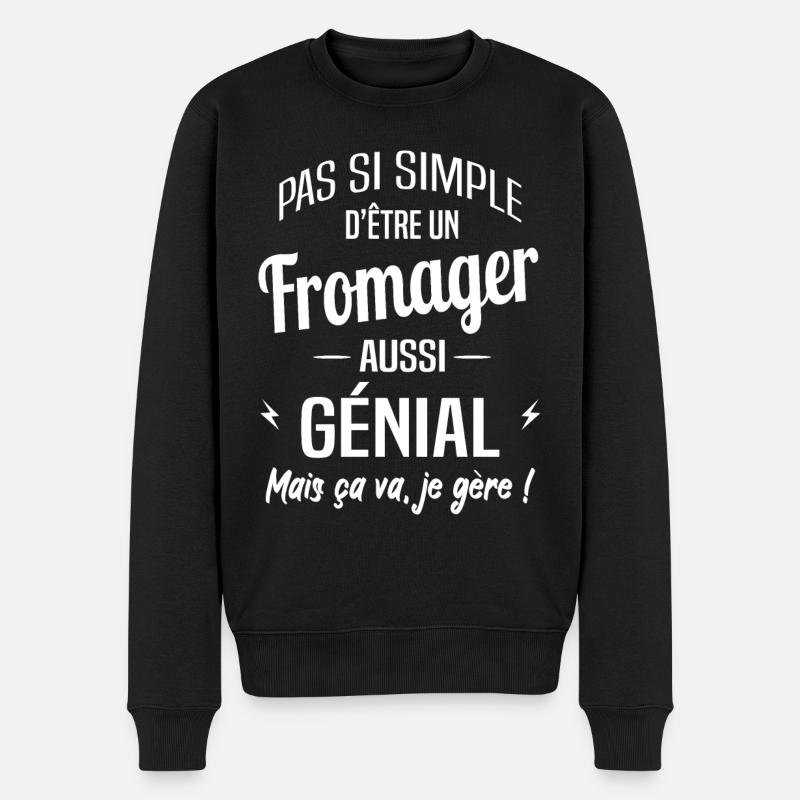 Fromager - Pull Premium bio Homme - noir