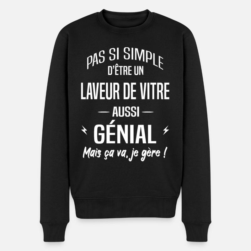 Laveur de vitre - Pull Premium bio Homme - noir