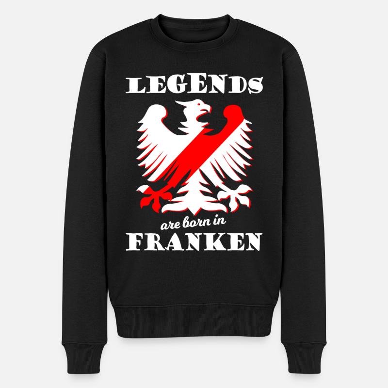 Die Franken aus Süddeutschland - Männer Premium Bio Pullover - Schwarz