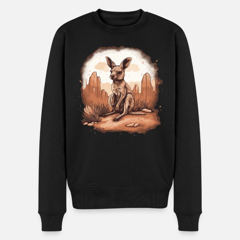 Kangourou Bébé Kangourou Marsupial Kangourou - Pull Premium bio Homme - noir