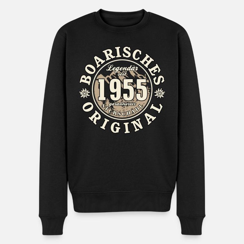 70. Geburtstag 2025 Boarisches Original Geschenk - Männer Premium Bio Pullover - Schwarz