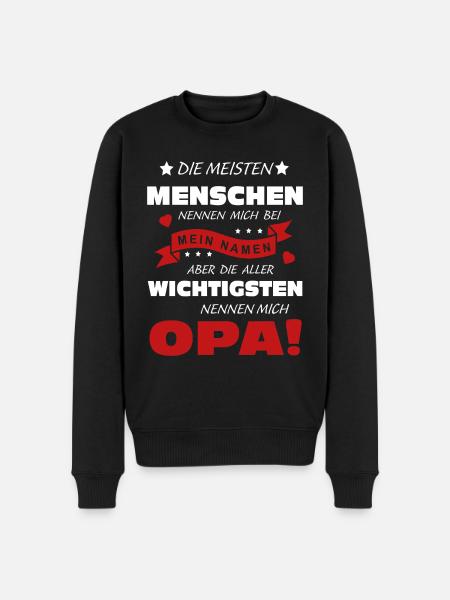 Die Wichtigsten Nennen Mich Opa Retro Vintage - Männer Premium Bio Pullover - Schwarz