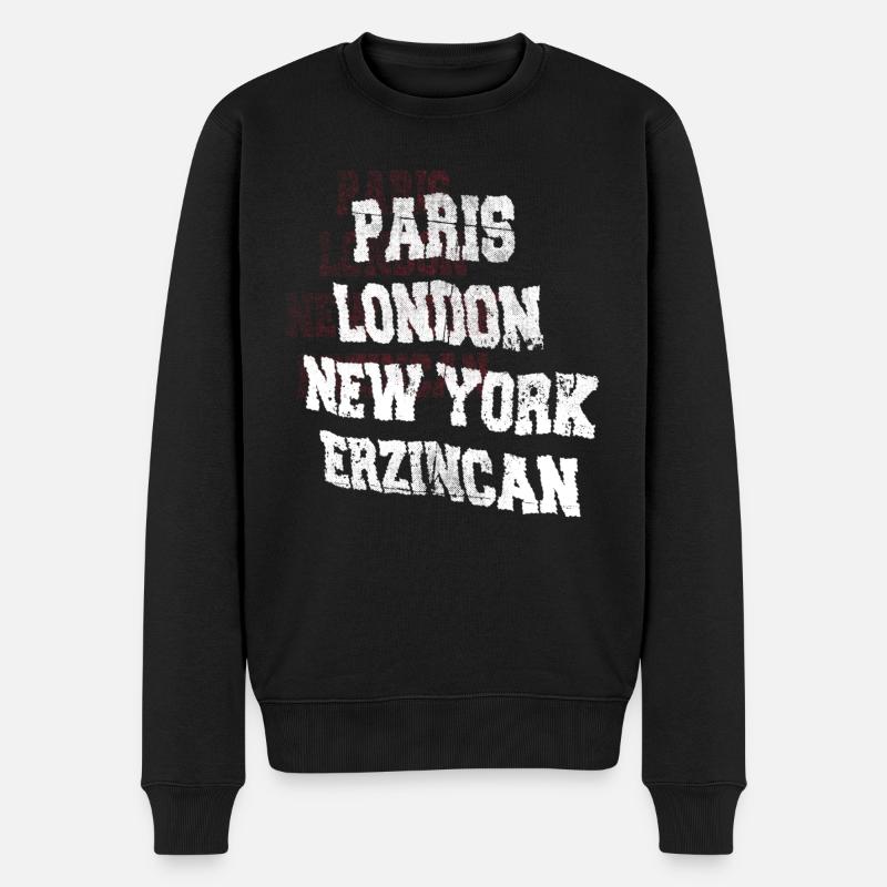 Erzincan Stadt - Männer Premium Bio Pullover - Schwarz
