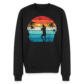 Frisbee - Pull Premium bio Homme - noir - Devant - Nico (187cm)