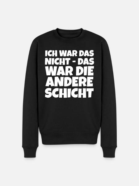 Schichtarbeit Schichtdienst - Männer Premium Bio Pullover - Schwarz