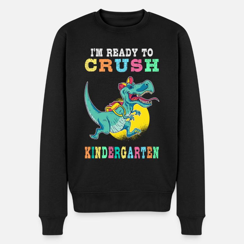 Bereit für den Kindergarten - Männer Premium Bio Pullover - Schwarz