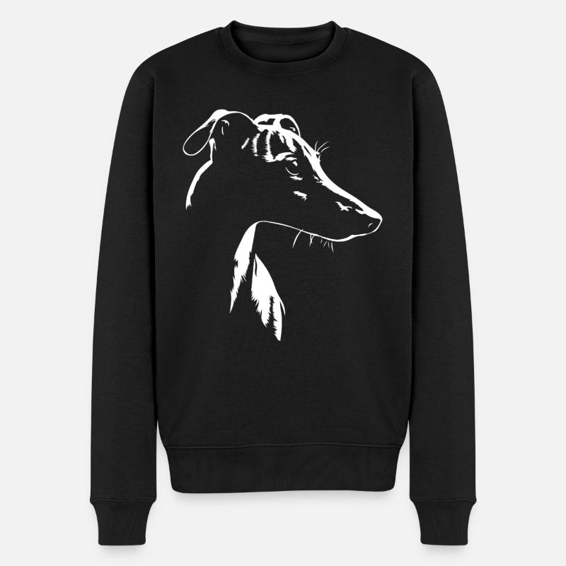 Whippet Silhouette Greyhounds Chien Chiens Wilsigns - Pull Premium bio Homme - noir