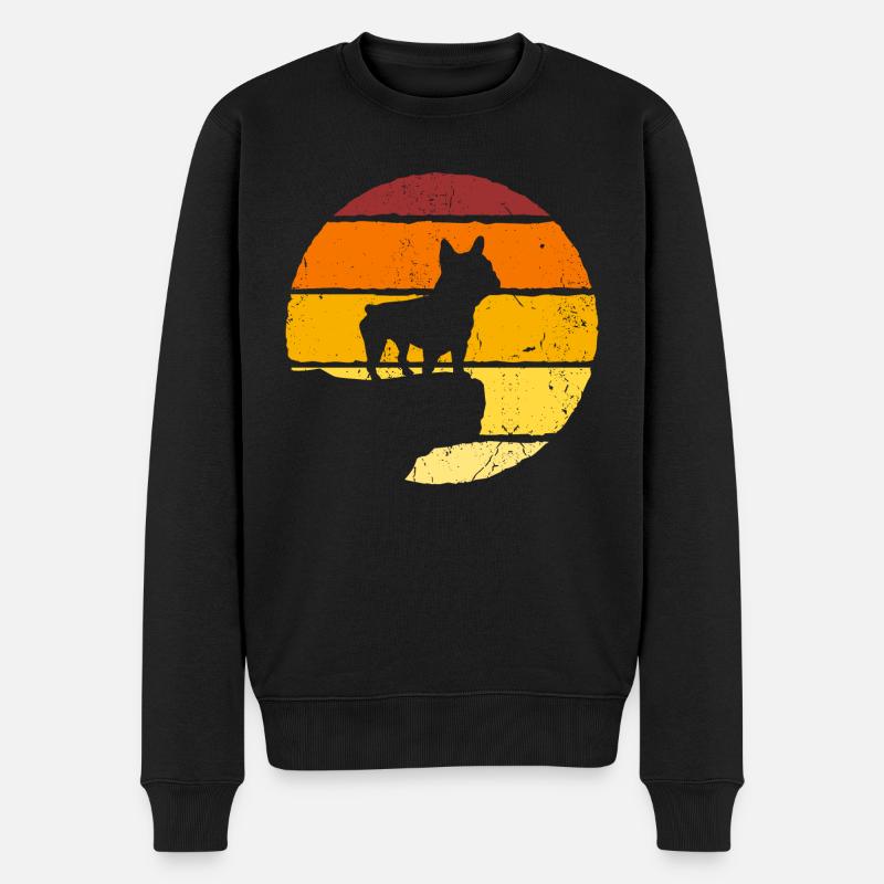 Französische Bulldogge Hundeliebhaber Geschenk - Männer Premium Bio Pullover - Schwarz